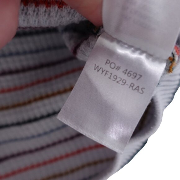 Faherty Sierra Rainbow Sweater Sz L Multicolor Striped Cotton Cashmere Blend - Picture 9 of 12